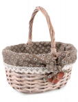 Tin Tours Barna Fonott Kosár Anyaggal 23x21x13/26 cm Tin Tours (HT19A054.S)