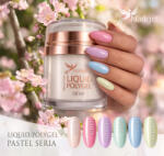  Liquid Polygel Pastel 6 darabos kollekció pumpás tégelyben, ajándék effect margarétával