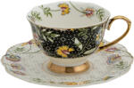 Clayre & Eef Ceasca portelan Flowers 12x9x6 cm, 15x2 cm, 200 ml (6CE1283X)