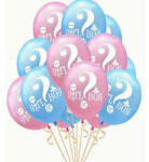 Flippy Set 10 Baloane din Latex, Flippy, Model Party Gender Reveal, 30 cm, Roz Albastru (teo-130926)