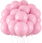 Flippy Set 10 Baloane din Latex, Flippy, Model Party, 13 cm, 1 g, Roz (teo-130917)