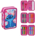Stitch Disney Penar copii cu 3 etaje, Stitch, 44 De Piese, Complet Echipat, Giotto Premium (000565223) Penar