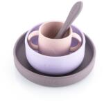 reer Set vesela din silicon pentru bebelusi, 4 piese, mov, Reer (RE25124) Tacam
