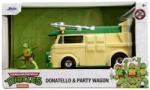 Simba Toys Set metalic Donatello si Party Wagon Testoasele Ninja, scara 1: 24 (9334529314R00) Figurina