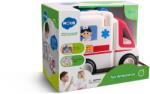 Jucarii Bebe Masina de ambulanta pentru copii cu sunete, melodii si efecte interactive (HolaE9997)