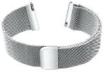 EmBexy SteelLine WD017 - visszahajtásos milánói szíj, 24 mm, ezüst