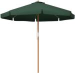 Outsunny Umbrelă de Grădină cu Corzi, Deschidere Reglabilă și Orificii de Ventilație, Ø325x250 cm, Verde | Aosom Romania (84D-040V00DG)