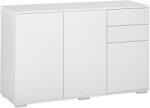 HOMCOM Bufet Comodă Antric, 2 Sertare, Push-Click, 117 cm x 36 cm x 74 cm, Alb | Aosom Romania (838-077V90WT) Bufet