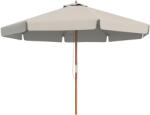 Outsunny Umbrelă de Grădină cu Corzi, Deschidere Reglabilă și Orificii de Ventilație, Ø325x250 cm, Gri | Aosom Romania (84D-040GY)
