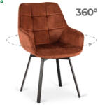 Mebel Elite Forgószék rozsdabarna bársony kárpittal - LUNA