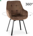 Mebel Elite Forgószék barna bársony kárpittal - LUNA