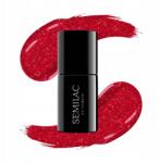 Semilac 025 Hibrid lakk Glitter Red Semilac 7ml (5901867973160)