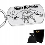  Gravírozott kulcstartó ajándék Anyának Apa Családnak A Gyerekek Kezei