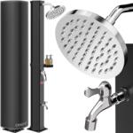 Casaria Duș solar cu capac HAVANA, 35 l, negru
