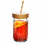 Artemis Bögre Italos Befőttesüveg Víz Limonádé Gyümölcslé Ital Szívószállal (VD-139177)