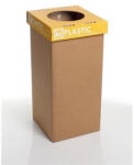  Szelektív hulladékgyűjtő, újrahasznosított, angol felirat, 20 l, RECOBIN "Mini", sárga (CURE023)