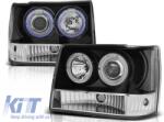  Tuning headlight set with halogen angel eyes suitable for Chrysler JEEP GRAND CHEROKEE 1993-1998, left and right (ABJEHX6010507)