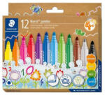 STAEDTLER Filctoll készlet, 3 mm, háromszögletű, kimosható, STAEDTLER "Noris® jumbo 328-B", 12 külön (CTS328BC12)
