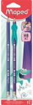  Grafitceruza radírral, HB, háromszögletű, ceruzafogóval, MAPED "Kidy Learn (CIMA853500)