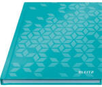 Leitz Beíró, A5, vonalas, 80 lap, keményfedeles, LEITZ "Wow", jégkék (CE46271051)