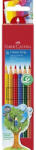  Színes ceruza készlet, háromszögletű, FABER-CASTELL "Grip 2001", 6 különböző szín (CTFC112406)
