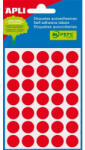  Etikett, 13 mm kör, kézzel írható, színes, APLI, piros, 175 etikett/csomag (CLCA2057)