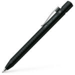  Golyóstoll, 0, 35 mm, nyomógombos, metál fekete tolltest, FABER-CASTELL "Grip-2011", kék (CTFC144187)