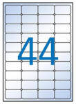 APLI Etikett, 48, 5x25, 4 mm, poliészter, kerekített sarkú, APLI, átlátszó, 440 etikett/csomag (CLCA10050)