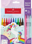  Filctoll készlet, FABER-CASTELL "Unikornis" 10 különböző szín + 3 csillámos (CTFC554213)