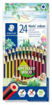  Színes ceruza készlet, hatszögletű, STAEDTLER "Noris Colour 185", 24 különböző szín (CTS185CD2402)