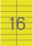 APLI Etikett, 105x37 mm, színes, APLI, sárga, 320 etikett/csomag (CLCA1595)