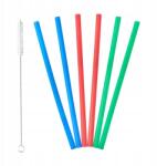 Lurch Szilikon ivó szívószál 6 db újrafelhasználható tisztítóval 30cm (4019889145395)