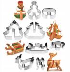 Artemis 8x Karácsonyi keksz lyukasztók Mézeskalács keksz lyukasztó formák (VD-121113)