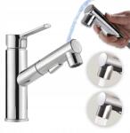 TePe Mosdó Csaptelep Álló Kihúzható Kifolyócső Króm (NOWOCZESNA BATERIA CHROM UMYWALKOWA)