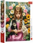 Trefl Puzzle Trefl 1000 piese Fata cu Pisici, multicolor, 12+ ani (10976) Puzzle
