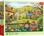 Trefl Puzzle Trefl 1000 piese Vanatoare de oua de Paste, multicolor (10977) Puzzle