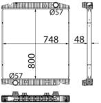MAHLE Radiator, racire motor MAHLE CR 719 001S (CR 719 001S) - fixbox