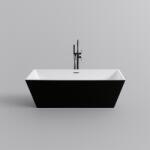 Water Fun CUBE || szabadon álló fürdőkád, fekete-fehér, 170x75x58 cm (CUB-170B) - waterfun - 236 500 Ft