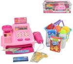 MK Toys Happy Shopping: Rózsaszín pénztárgép termékekkel, hanggal és kiegészítőkkel 22x10x15 cm (MKI900584)