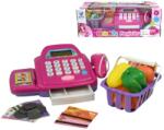 MK Toys Rózsaszín pénztárgép fénnyel és hanggal, kiegészítőkkel és játékpénzzel 24 cm (MKF411456)