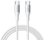 JOYROOM A28 kábel Type-C-Type-C Flash Series, 60W, 480 Mbps, Fehér (S-A28_CCW) (S-A28-CCW)