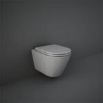 RAK Ceramics Vas WC suspendat, RAK, Feeling, rimless, gri mat (RST2301503A)
