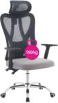 Kondela Irodai szék, sötétszürke/világosszürke/króm, teherbírás 150 kg, ADEMIR (0000413582)
