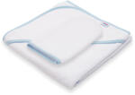 NEW BABY Gyermek frottír törölköző és kapucnival New Baby BASIC 80x80 fehér-kék