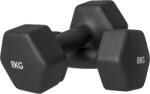 SPORTNOW Set de 2 Greutăți Hexagonale, Gantere cu Prindere Antiderapantă pentru Antrenament de Fitness, 25x10x10 cm, Negru | Aosom Romania (A91-315V07BK)