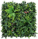 Outsunny Set de 6 Garduri Vii Artificiale pentru Ascundere Grădină 50x50 cm Tip Milano Montaj Ușor Anti-UV pentru Terasă Balcon Verde | Aosom Romania (84J-229V00GN)