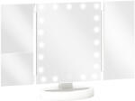 HOMCOM Oglindă Machiaj cu Lumină Mărire 1X/2X/3X Rotație Liberă de 180° 21 LED-uri Comutator Tactil Alb | Aosom Romania (505-027V00WT)