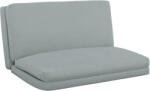HOMCOM Canapea paresseux șezlong extensibil pliabil în 4 părți, greutate 240 Kg, 137, 5 x 85, 5 x 74 cm, gri deschis | Aosom Romania (83B-367V00LG)