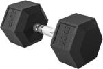 HOMCOM Gantera hexagonala de 20kg din otel si cauciuc pentru antrenament in sala de sport, acasa si la birou, negru (A91-023V01)