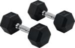 HOMCOM Set Gantere Sală 2x8 kg cu Mâner Antiderapant pentru Fitness Acasă, Negru | Aosom Romania (A91-018V01)